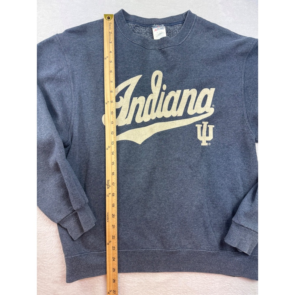 Vintage Jerzees NuBlend Indiana University Hoosiers Sweatshirt Navy Medium IU - Picture 3 of 7